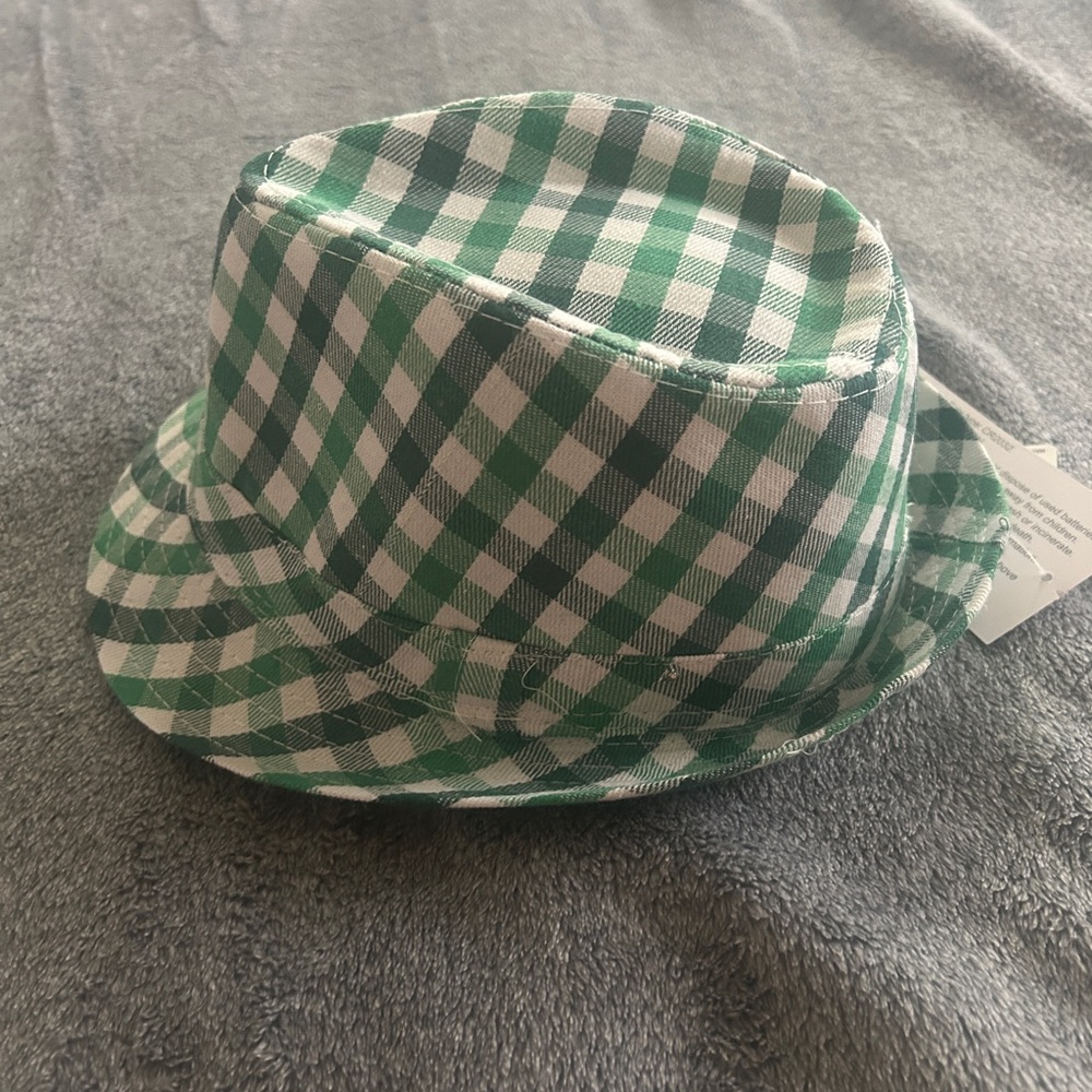 Green Checkered Women's Hat